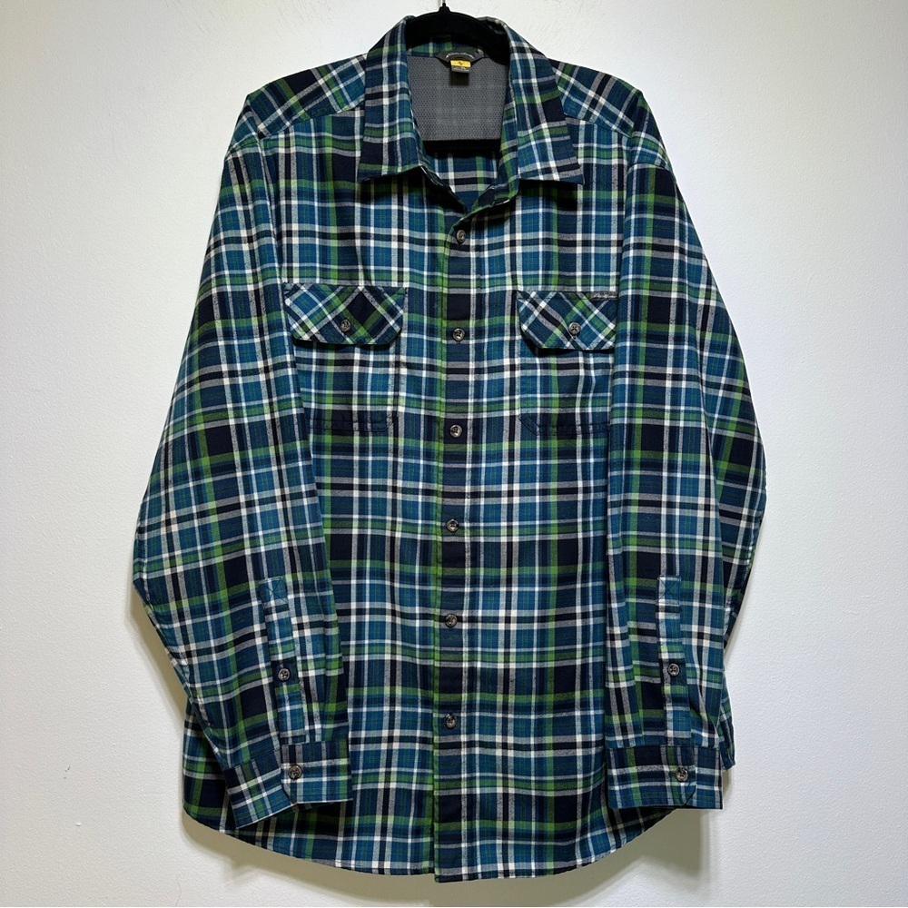 Eddie Bauer Travex Men’s Plaid Travel Shirt Quick-Dry Button Up Size XL
